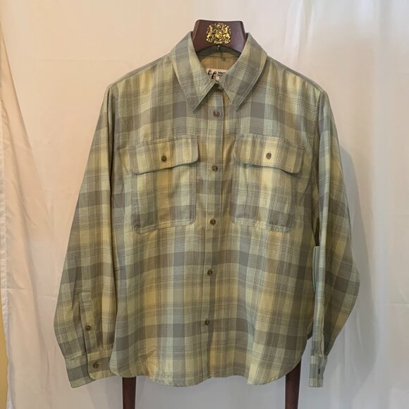 Marmot Women Fairfax Lightweight Boyfriend Flannel Shirt Wheat Medium NWT - Picture 2 of 12